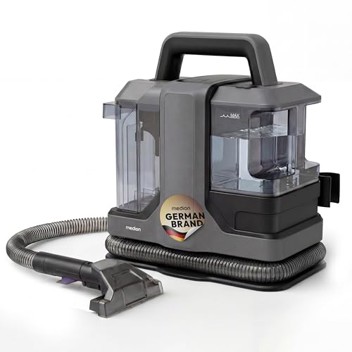MEDION E10 UC Polsterreiniger Gerät Waschsauger (Nasssauger für Polster Teppiche Autositze, 750 Watt, Frisch und Schmutzwassertank, Fenster-Aufsatz, MD100122)