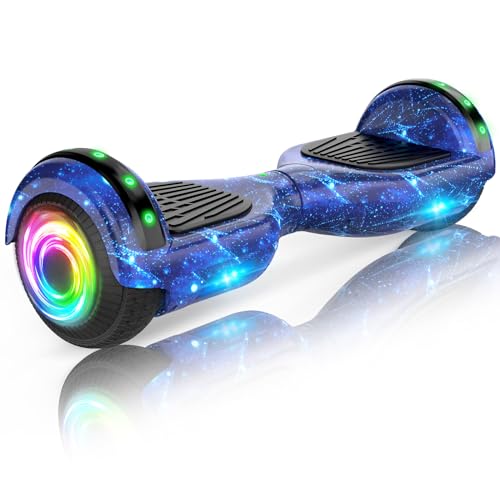 SISIGAD - Offroad Hoverboard für Kinder und Erwachsene mit 6,5-Zoll-Reifen, leistungsstarker Akku, Bluetooth-Lautsprecher, LED-Licht,