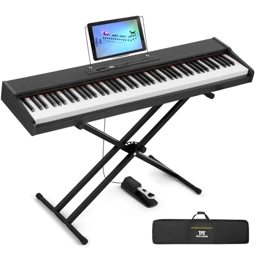 MUSTAR 88 Tasten Volle Größe Digital Piano für Anfänger, Schwarz