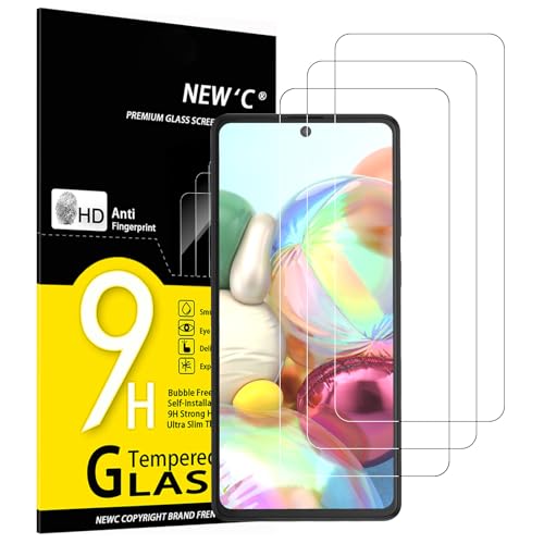 NEW'C 3 Stück für Samsung Galaxy A71, Note 10 Lite für Panzerglas, Frei von Kratzern, 9H Härte, HD Displayschutzfolie, 0.33mm Ultra-klar, Ultrabeständig