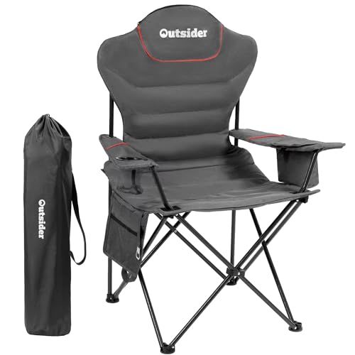 OUTSIDER Campingstuhl Klappbar 160 kg Mit Kühltasche Hochlehner