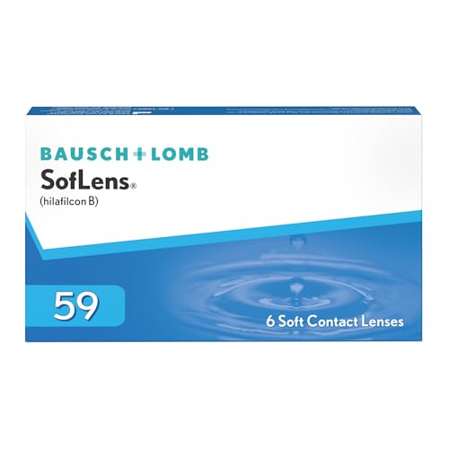 Bausch + Lomb SofLens 59 Monatslinsen, sphärische Kontaktlinsen, weich, 6 Stück, BC 8.6 Mm / DIA 14.2 / -3.75 Dioptrien