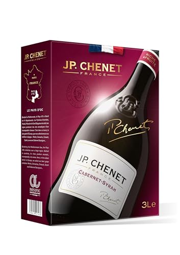 JP Chenet - Original Cabernet Syrah Rotwein aus Pays d'Oc, Frankreich - Großpackungen Wein Bag in Box 3l (1 x 3 L)