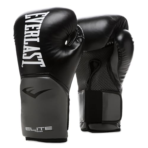 Everlast Unisex Erwachsene Boxhandschuhe Pro Style Elite Glove Handschuhe Schwarz / Grau 12oz