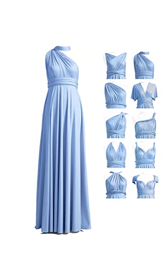 72styles Infinity Kleid mit Bandeau Brautjungfernkleider lang Multi-Way Kleid Wickelkleid Damen Maxi Übergröße Convertible Abendkleider Elegant für Hochzeit Ballkleider Abschlusskleid