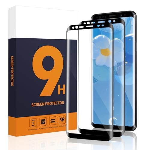 Carantee Schutzfolie für Panzerglas für Samsung Galaxy S8, 2 Stück 3D-Volle Bedeckung Bläschenfrei Panzer Schutz Glas für Samsung Galaxy S8, Anti-Staub Anti-Öl Displayschutzfolie