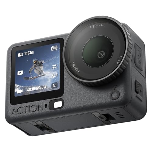 DJI Osmo Action 6 Standard-Combo, Action-Cam mit 1/1,1″-Quadratsensor, variable Blende von f/2,0-f/4,0, kältebeständig, 4 Std. Akku, Action-Cam 8K, ideal für das schnelle Festhalten spannender Momente