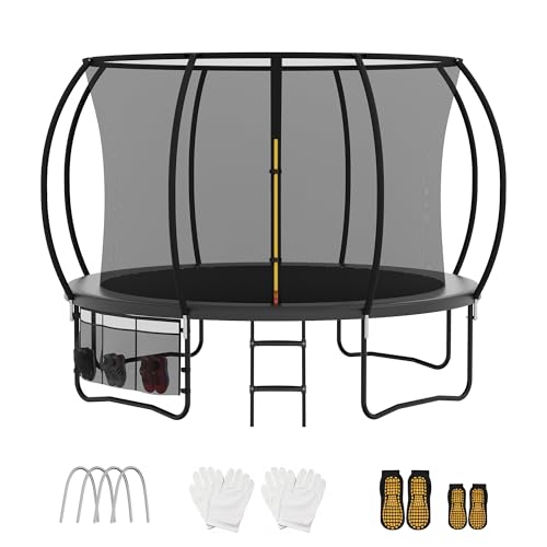 VFU Trampolin Outdoor 305cm, Gartentrampolin mit Sicherheitsnetz für Kinder
