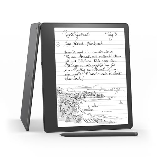 Kindle Scribe (2022) - 16 GB – der erste Kindle, der auch ein digitales Notizbuch ist – mit Paperwhite-Bildschirm (10,2 Zoll, 300 ppi) und Standard-Eingabestift. Mit Notizbuchzusammenfassung.