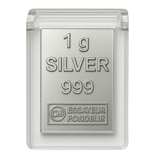 Goldschulz Silber als Geschenk - Silberbarren 1g in hochwertiger Kapsel + Echtheitszertifikat Feinsilber 999