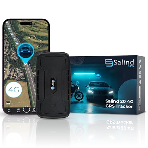 SALIND GPS - Salind 20 4G - GPS-Tracker für Auto, Motorrad, Fahrzeuge & LKW´s mit Magnet - Ortungsgerät mit Echtzeit-Ortung, extra Lange Akkulaufzeit - bis zu 180 Tage im Standby - Alarme - Geozaun