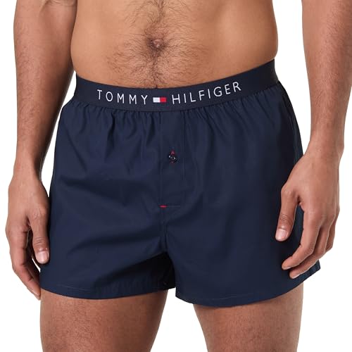 Tommy Hilfiger Herren Woven Um0um03930 Boxer, Multi (Navy Blazer), XL