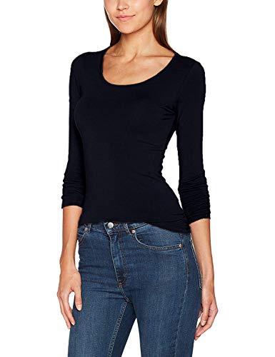 ONLY Damen Onllive Love Life L/S Oneck Top Noos JRS T-Shirt, Schwarz, M EU