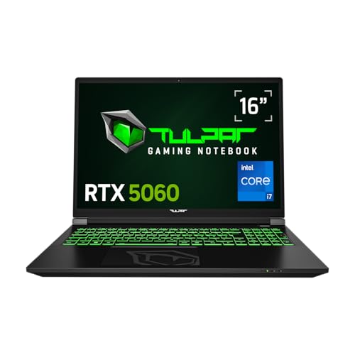TULPAR T6 V3.5.1 Gaming Laptop | 16'' FHD+ 1920X1200 165HZ IPS LED-Display | Intel Core i7 14700HX | 32 GB RAM | 1 TB SSD | RTX 5060 | Windows 11 Gaming Notebook