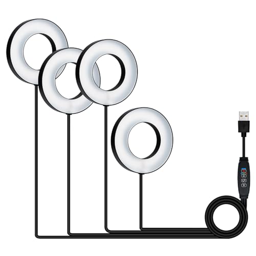 Wigearss 4 Stück Pflanzenlampe LED Vollspektrum, Pflanzenlicht für Zimmerpflanzen, Wachstumslampe für Pflanzen mit 3/9/12H Timer, 3 Lichter Modi und 10 Helligkeit