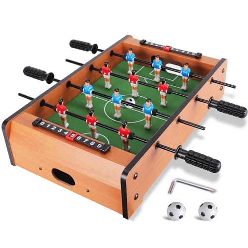 WIN.MAX Mini Tischfussball, Tragbarer Leichter Tischfußball, Kickertisch/Tischkicker für Kinder, Einfach zu Montieren und zu Lagern, 51 x 31 x 10 cm (NEU)