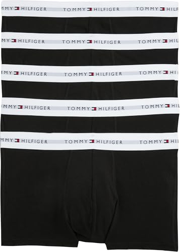 Tommy Hilfiger Herren Boxershorts Trunks Unterwäsche, Mehrfarbig (Black/Black/Black/Black/Black), XL