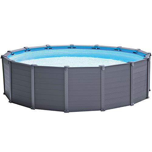 Intex Schwimmbad Ø 478 x 124 cm Gestellbecken Set Graphit