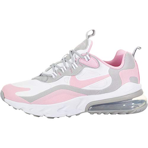 Nike Air Max 270 React GS Running Trainers Bq0103 Sneakers Schuhe (UK 5 US 5.5Y EU 38, White link Light Smoke Grey 104)