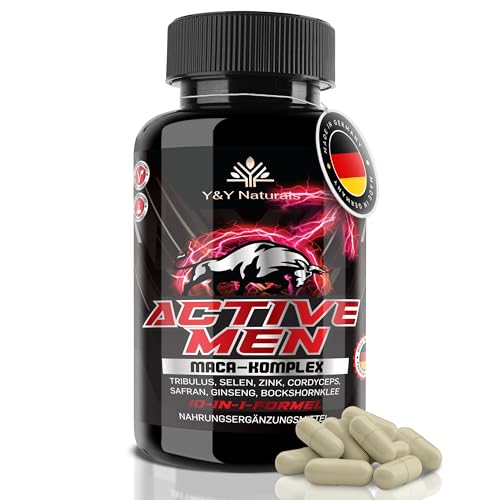 Männer Testosteron¹ & Libido Kapseln – 10-in-1 Komplex mit Zink & Maca 20:1 | Tribulus, Cordyceps, Safran | Alternative zu Ashwagandha | Vegan, Laborgeprüft & Made in Germany