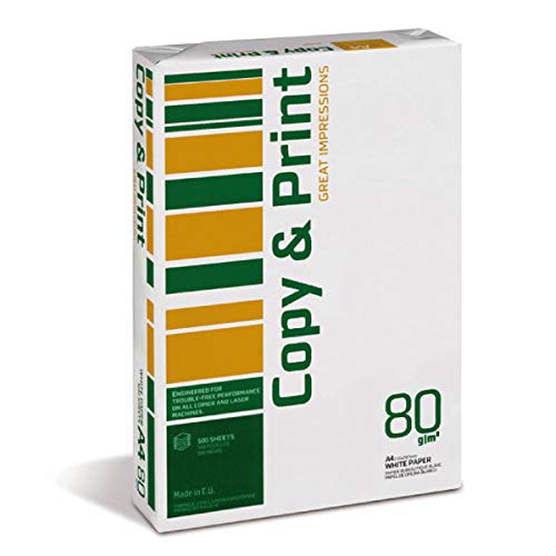COPY&PRINT Kopierpapier Druckerpapier/DIN A4, 80g/m²/ 1 x 500 Blatt/Qualitätsklasse - C/Universalpapier/für Zuhause Büro und das Homeoffice/Multifunktions-Papier