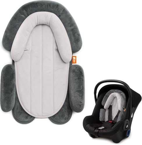 Baby Uma 2-in-1 Baby & Autositz Neugeboreneneinsatz Babyschale (0-12 Monate) Superweicher, Universeller Neugeborenen Einsatz - Waschmaschinengeeignete Autositz Kopfstütze & Sitzauflage Kinderwagen