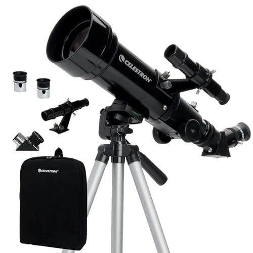 Celestron 21035 Travel Scope 70 Portable Refractor Telescope Kit with Backpack, Black