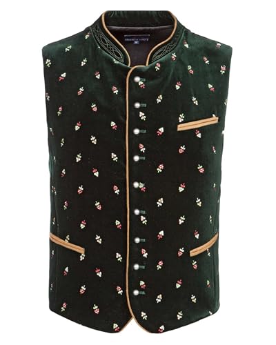Stockerpoint Herren Trachtenweste Calzado | Größen 44-64 | Traditionelle & hochwertige Weste mit verstellbarem Riegel I Perfekt für Trachten & Festlichkeiten