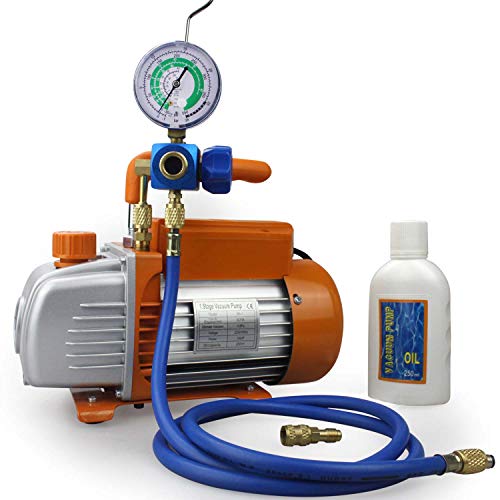 BACOENG Vakuumpumpe Klimaanlage Set für HVAC Kältemittelaufladung, Manifold Gauge Set Klimaanlage Kältemittel Aufladeschlauch mit Messgerät R410a R407c R134A