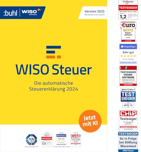 WISO Steuer 2025 (für Steuerjahr 2024) Für Windows, Mac, Smartphones und Tablets | Digitaler Download