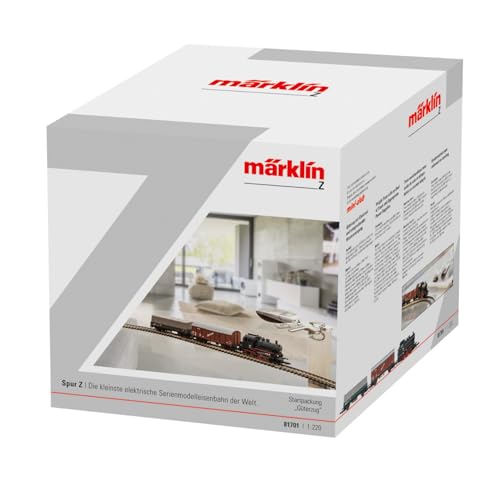 Märklin 81701 - Startpackung Güterzug, Spur Z, Lokomotive, Güterwagen, Gleise und Steuereinheit, Maßstab 1:220