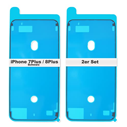 IS-TECK 2er Set Ersatz iPhone 7 Plus 8 Plus Kleber Für Display und Gehäuse Rahmen Dichtung Sticker LCD Wasserdichtung Folie (Schwarz)