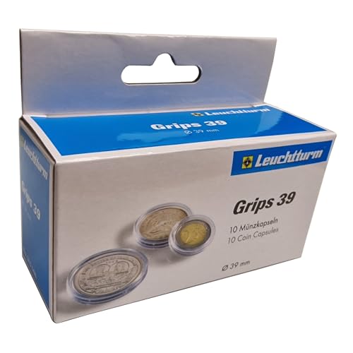 Münzkapseln für 1 oz. Krügerrand Silber - Grips Silver 39 von Leuchtturm 10er Pack