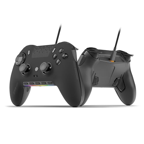 Scuf ENVISION V2 (2025) Kabelgebundener Gaming-Controller für PC – Anti-Drift-Daumenstifte – Fünf Abnehmbare G-Tasten – Abnehmbare Rücken-Paddles – Schwarz
