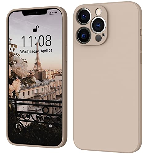 ORDA für iPhone 13 Pro Max Hülle Silikon Case, Handyhülle für iPhone 13 Pro Max Dünn Slim mit Microfiber, Kratzfeste Rundumschutz Case Hülle für iPhone 13 Pro Max 6.7'' Khaki