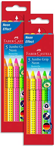 Faber-Castell - Buntstifte Set Jumbo Grip Neon 5-teilig