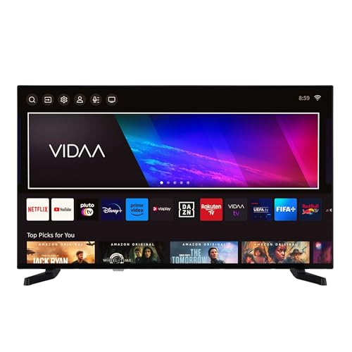 TELEFUNKEN Fernseher 43 Zoll Smart TV VIDAA D43U790B2CW 4K Fernseher UHD, HDR TV mit Dolby Vision, Triple-Tuner und 6 Monate HD+ inkl., LED TV schwarz