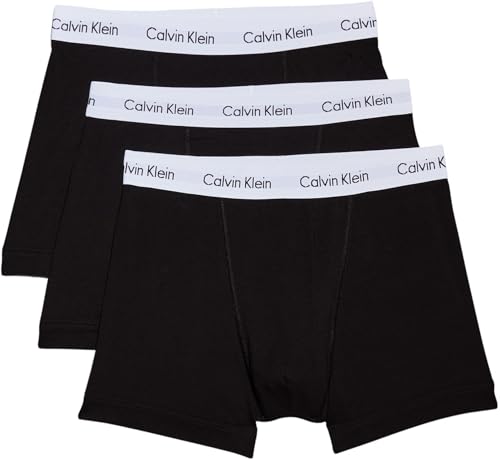 Calvin Klein Herren Boxershorts Low Rise TRUNK, 3er Pack U2664G, Ohne Eingriff, Mehrfarbig ( Schwarz (001 Black) ) - Large