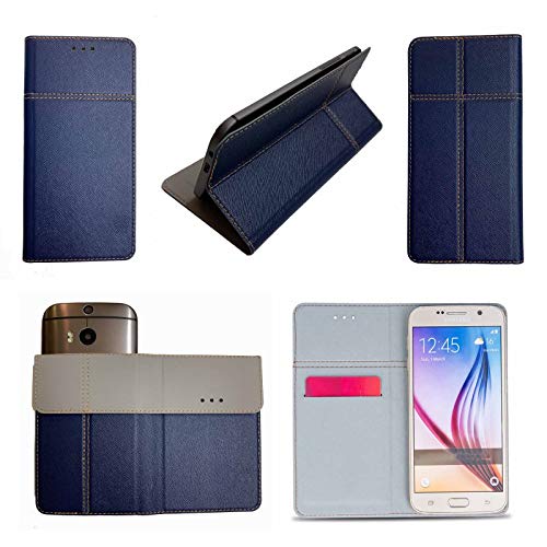 Supercase24 Handy Tasche für LG L40 D160 Book Case Klapp Cover Schutz Etui Hülle in blau
