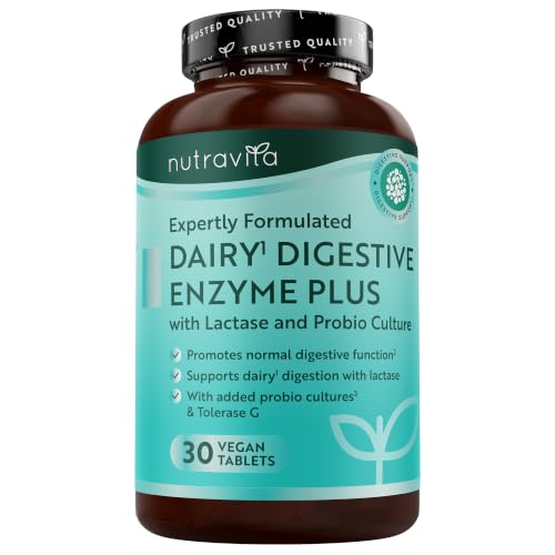 Nutravita Dairy Digestive Enzyme Plus – 30 Schnell Auflösende Tabletten