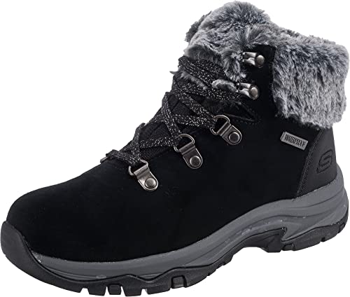 Skechers Damen Trego Falls Finest Stiefelette, Black Suede Nylon, 40 EU