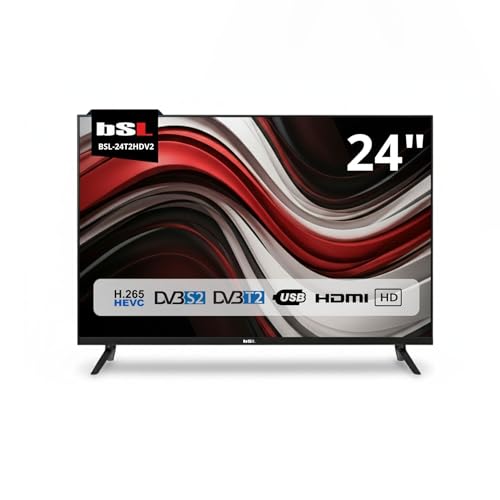 TV 24 Zoll BSL-24T2HD LED HD 1366 x 768 | 60 Hz | USB | DVBT2 HD H.265 | DVB-S2 | HDMI