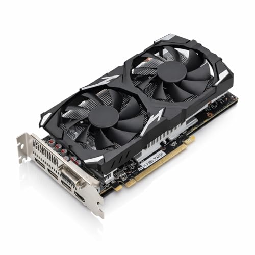 Plyisty RX580 8 GB GDDR5-Grafikkarte, 256-Bit-Gaming-Grafikkarte, PC-Gaming-Grafikkarte mit PCI Express 3.0, HDMI, DP, DVI, für 10 11 Vista für Linux (RX580 8GB GDDR5 256BIT)