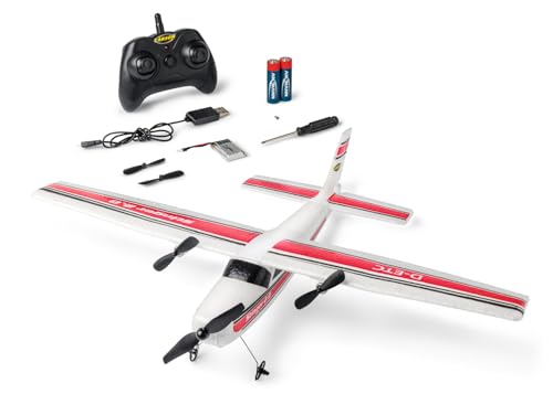 Carson Stinger 2.0 2.4GHz 100% RTF – RC Flugzeug für Einsteiger, Gyro-Stabilisierung, 2,4 GHz Fernsteuerung,ferngesteuertes Flugzeug, weiß/rot