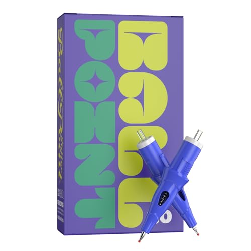 Kugelschreiber-Tattoo-Nadeln, Solong 20 Stück Tattoo-Kugelschreiber-Patronennadeln für Dotwork-Zeichenübungen auf Papier für Anfänger EN18-BP-20-BLUE-2727C (Blau)