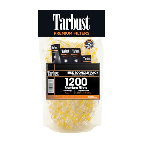 Tarbust 1200 Zigarettenfilter Aufsatz, Filter Zigaretten, Anti Teerfilter für Zigaretten, Anti Teer Filter, Plastik Zigarettenfilter 8mm, Zigarettenspitze für Regular