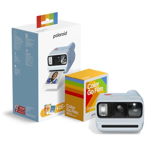 Polaroid - Bundle Sofortbildkamera Go Gen 3 Hellblau + Go Farbfilm (16 Fotos)