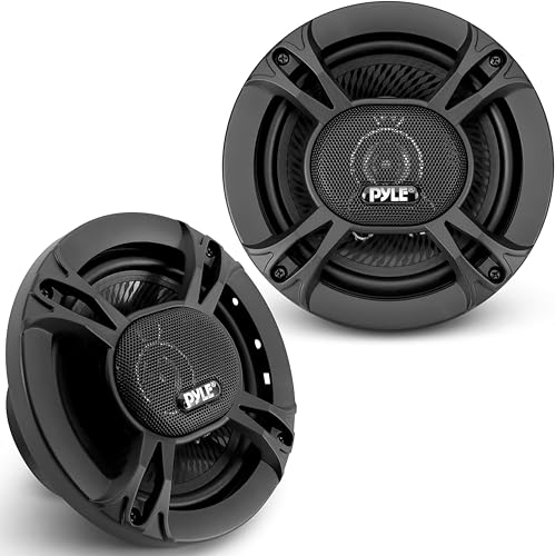 Pyle Auto Lautsprecher 165mm, 3-Wege Autolautsprecher, Kfz Lautsprecher Boxen 300 W, Einbaulautsprecher Box Set Paar 4 Ω Impedanz, ¾