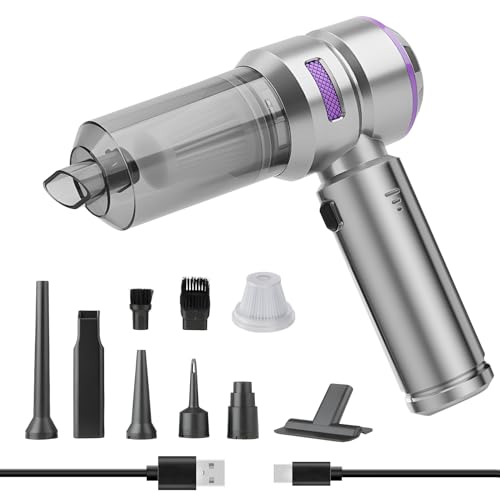 Higoom 4-in-1 Kabelloser Handstaubsauger, Auto-Staubsauger, 22000PA Starke Saugkraft Mini-Staubsauger, Staubbläser – Für Zuhause und Auto geeignet