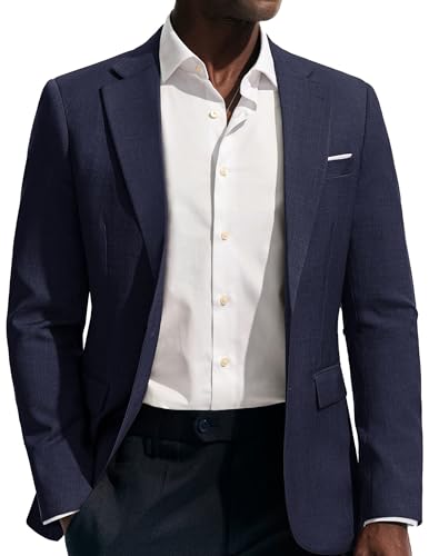 PJ PAUL JONES Sakko Herren Blazer Regular Fit Jackett Jersey Sportlich Business Modern Hochzeit Freizeit Anzugjacke, Marineblau, XL